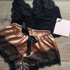 Satin Lace Sleepwear Set